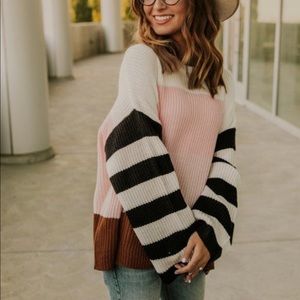 NWT Roolee Neapolitan Stripe Sweater